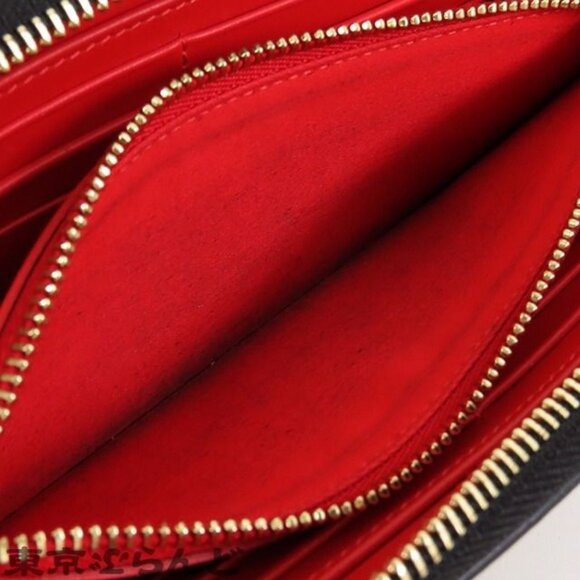 Authentic Christian Louboutin Calfskin Panettone Spiked Zip Around Wallet Black - Picture 4 of 7